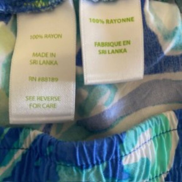 Lilly Pulitzer Katia Beckon Blue Palm Passage Shorts XSmall - Picture 4 of 4